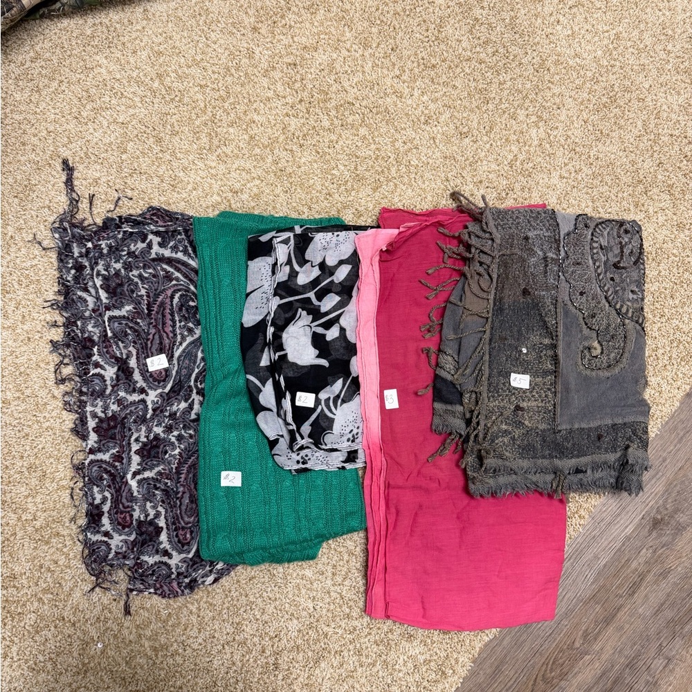 Colorful Patterned Scarves Set